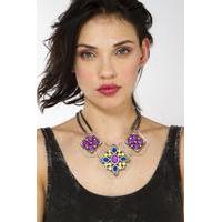 Liquorish Purple Statement Necklace