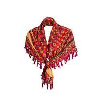liquorish red coloured rhombus print scarf