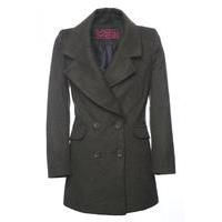 Liquorish Boyfriend Style Coat Green