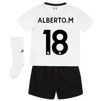 Liverpool Away Infant Kit 2017-18 with Alberto.M 18 printing, Black