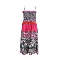 Liquorish Beach Wear Multi Coloured Print Midi Dress