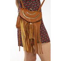 Liquorish Brown Fringe Cross Body Bag