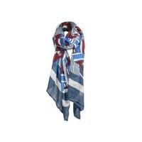 liquorish blue patterned scarf