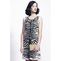 Liquorish Sequin Zebra Dress