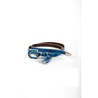 Liquorish Blue Skinny Belt With Tassel
