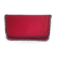 liquorish tarnished silver chunky chain clutch