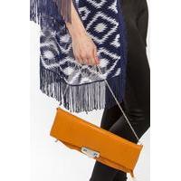 Liquorish Orange Fold Over Clutch