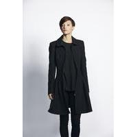 liquorish black flared coat