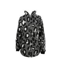 Liquorish Oversized Coat In Animal Print