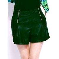 liquorish hot stuff leather look city shorts