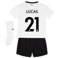 Liverpool Away Infant Kit 2017-18 with Lucas 21 printing, Black