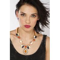 Liquorish Warm Colored Stone Necklace