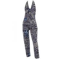 Liquorish Blue Animal Jumpsuit