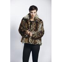 Liquorish Leopard Print Fur Coat