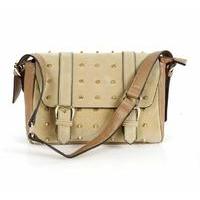 liquorish leather look satchel