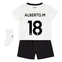 Liverpool Away Baby Kit 2017-18 with Alberto.M 18 printing, Black