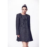 Liquorish Collarless A-line Coat