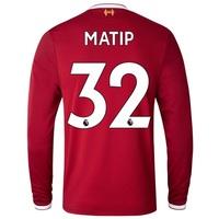 Liverpool Home Shirt 2017-18 - Long Sleeve with Matip 32 printing, Red