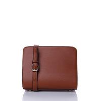 Liquorish Plain Brown Cross Body Bag