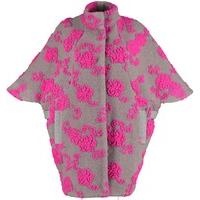 Liquorish Fuchsia 3d Floral Coat