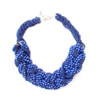 liquorish plaited statement necklace