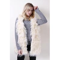 Liquorish Cream Faux Fur Gillet