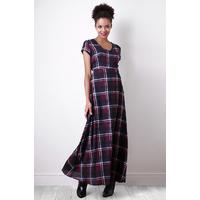 liquorish check maxi dress