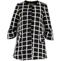 Liquorish Puff Sleeved Check Coat