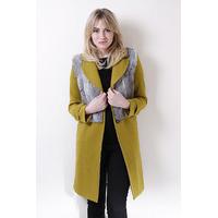 liquorish green pistachio coat with grey fur