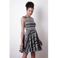 liquorish aztec skater dress