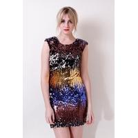 Liquorish Multicolourd Sequin Mini Dress