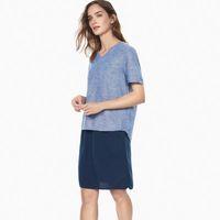 Linen Chambray Top - Yale Blue