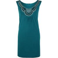 lina stud detail top teal