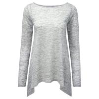 Linen Trapeze Top (Light Grey Marl / 20)