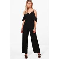 Lily Open Shoulder Jumpsuit - black