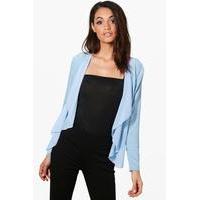 Lightweight Waterfall Chiffon Jersey Jacket - sky