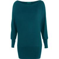 Liddy Plain Long Sleeved Batwing Top - Teal