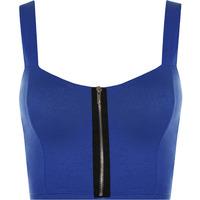 lindsey zip detail strappy sleeveless bralet royal blue