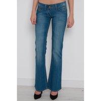 Light Wash Denim Flared Jeans