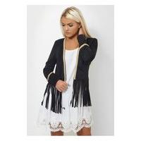 Limited Edition Black Suede Fringe Jacket