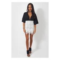 lilly white crochet mini skirt