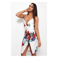 Lilliana White Floral Midi Dress