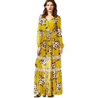 liu jo w17230t9832 dress women womens long dress in yellow