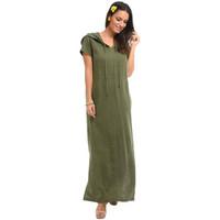 linit dress edith womens long dress in green