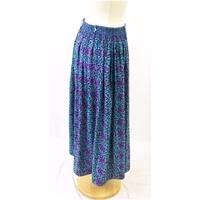 Liberty - Purple/Blue/Green Pleated Swing Skirt