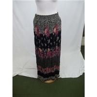 liberty black floral skirt size 14