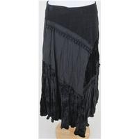 Linea Domani: Size 8: Black crinkle handkerchief skirt