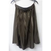 limited collection size 8 chocolate brown knee length silk skirt