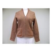 Lisa International, pale terracotta boiled wool jacket, size 8 Lisa International - Size: S - Beige