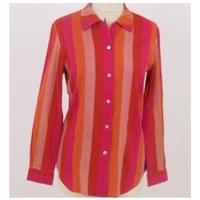 Liz Claiborne size M pink & orange stripy blouse